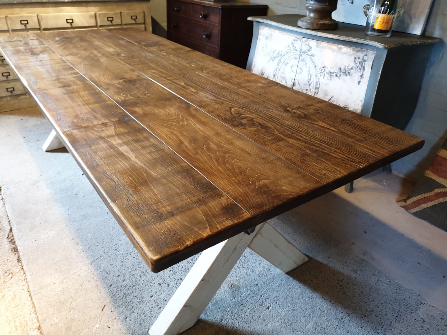 Reclaimed Wood Hand Made Dining Table, Weathered Wood Dining Table